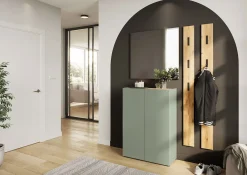 Schoenenkasten|Kantoorkasten^Huisenthuis Opbergkast Eleonore 74 cm Groen