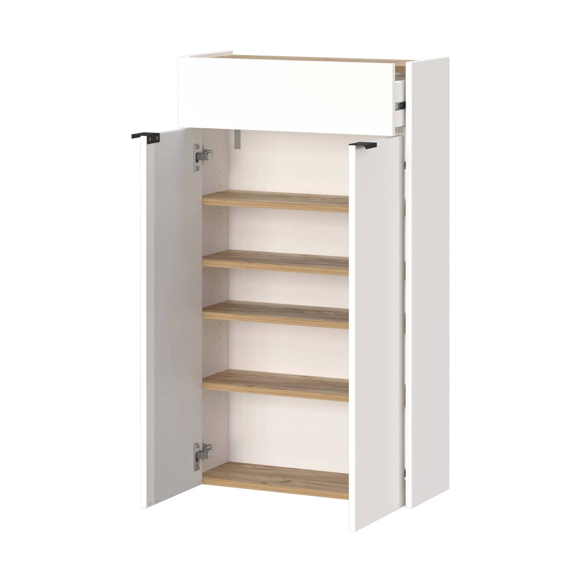 Schoenenkasten|Opbergkasten^Huisenthuis Opbergkast Eleonore 56 cm Wit
