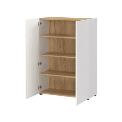 Schoenenkasten|Opbergkasten^Huisenthuis Opbergkast Eleonore 74 cm Wit