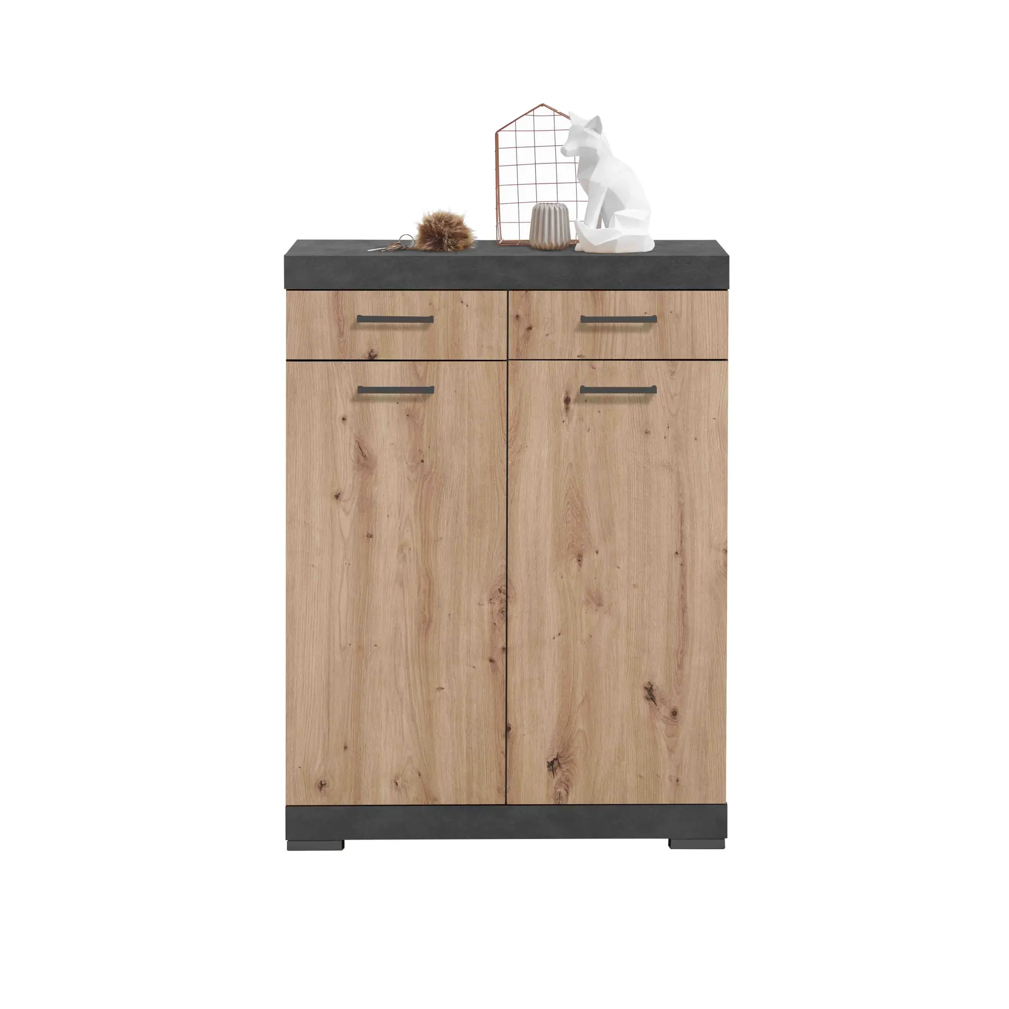 Opbergkasten^Huisenthuis Opbergkast Hermes Artisan Eiken 80x35x110 cm