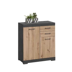 Opbergkasten^Huisenthuis Opbergkast Hermes 80x50x90 cm – 2 Artisan Eiken