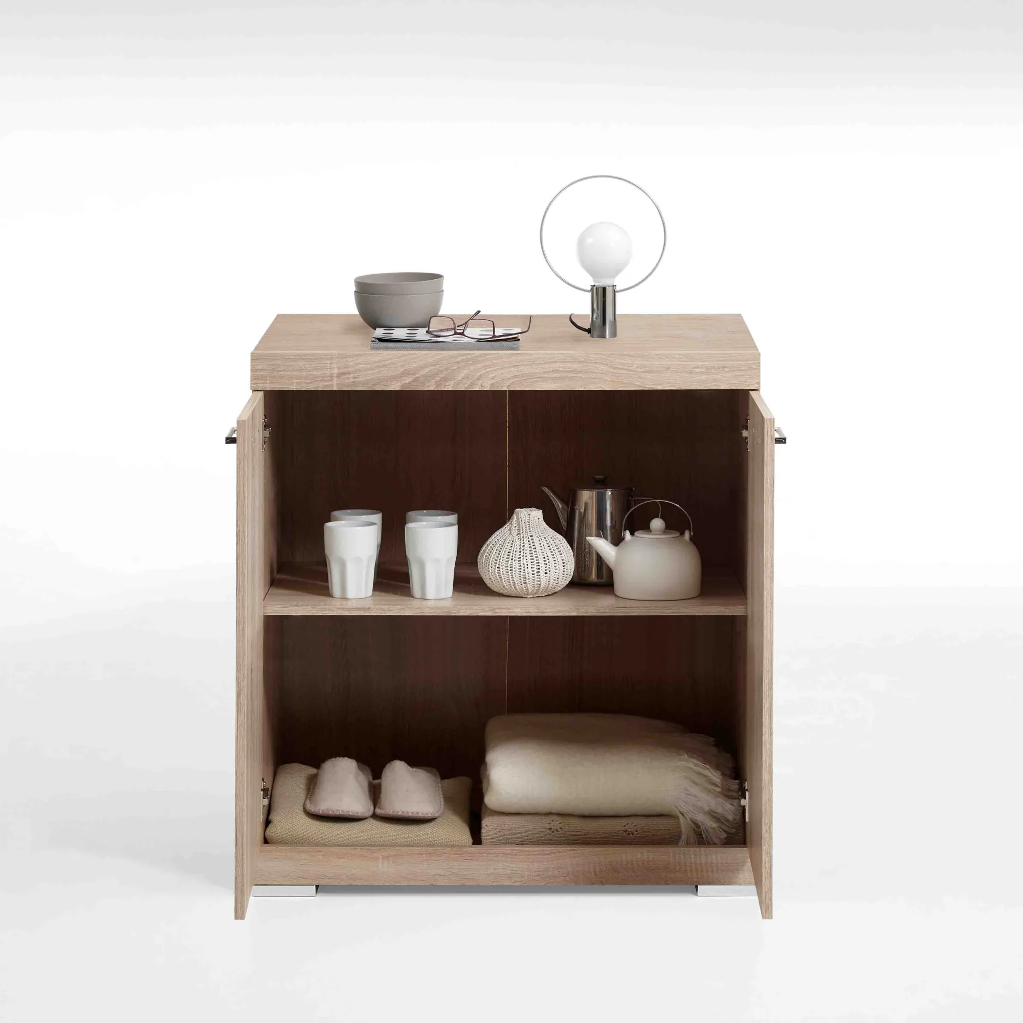 Opbergkasten^Huisenthuis Opbergkast Hermes 80x50x90 cm – 1 Eiken
