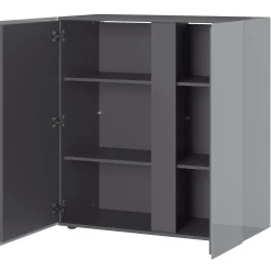 Opbergkasten^Huisenthuis Opbergkast Taranto Grijs-1