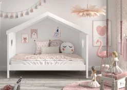 Kinderbedden^Huisenthuis Open Huisbed Fenna Wit 90×200 cm