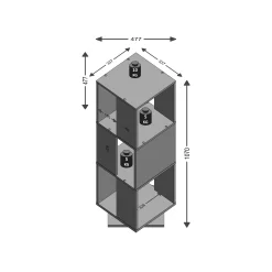 Kantoorkasten^Huisenthuis Ordnerzuil Mars Artisan Eiken