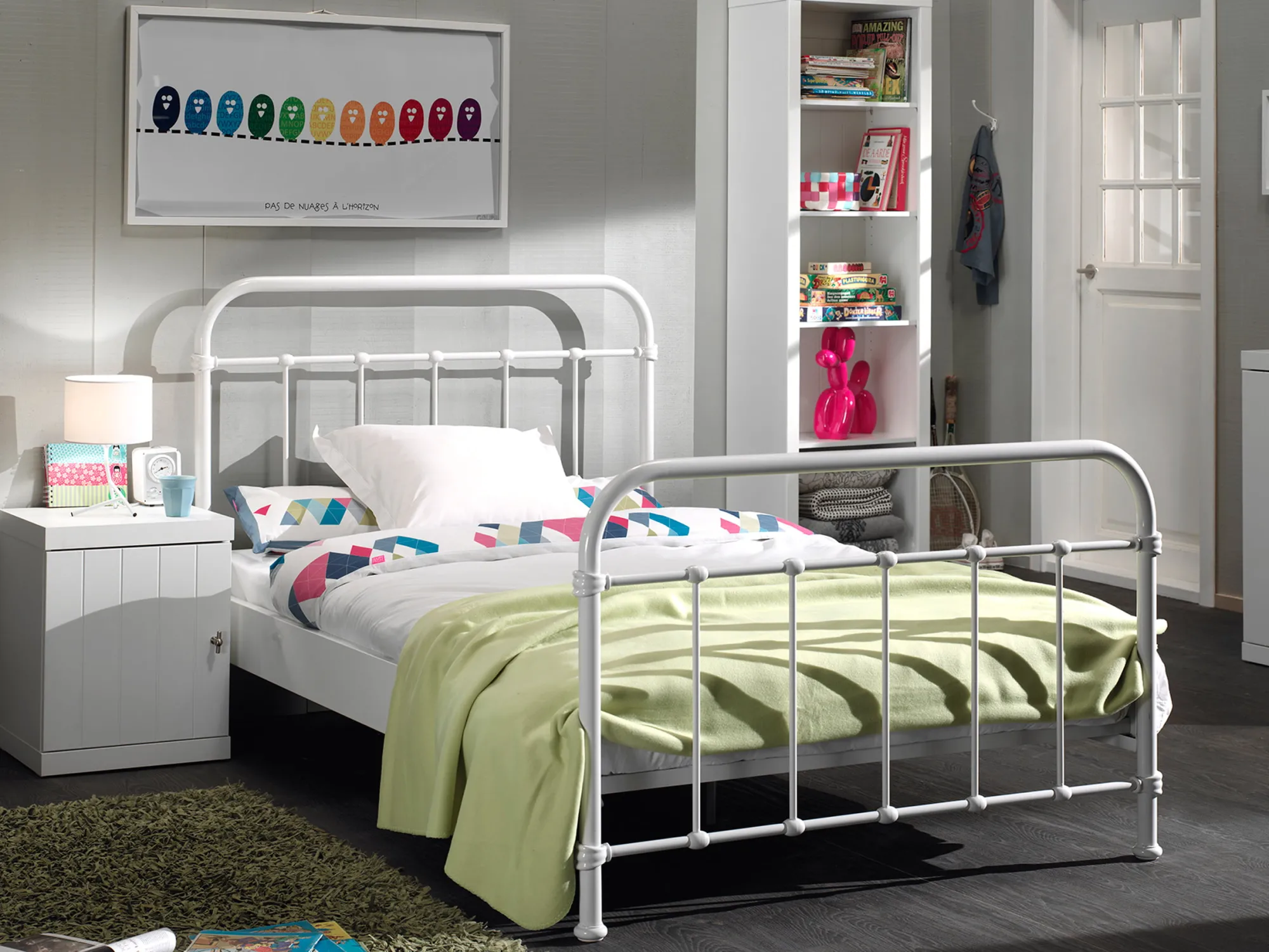 Kinderbedden^Huisenthuis 2-Persoonsbed Sam-2W Wit