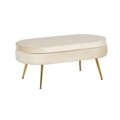 Poefen^Huisenthuis Poef Chanelle Velvet 99 cm Beige
