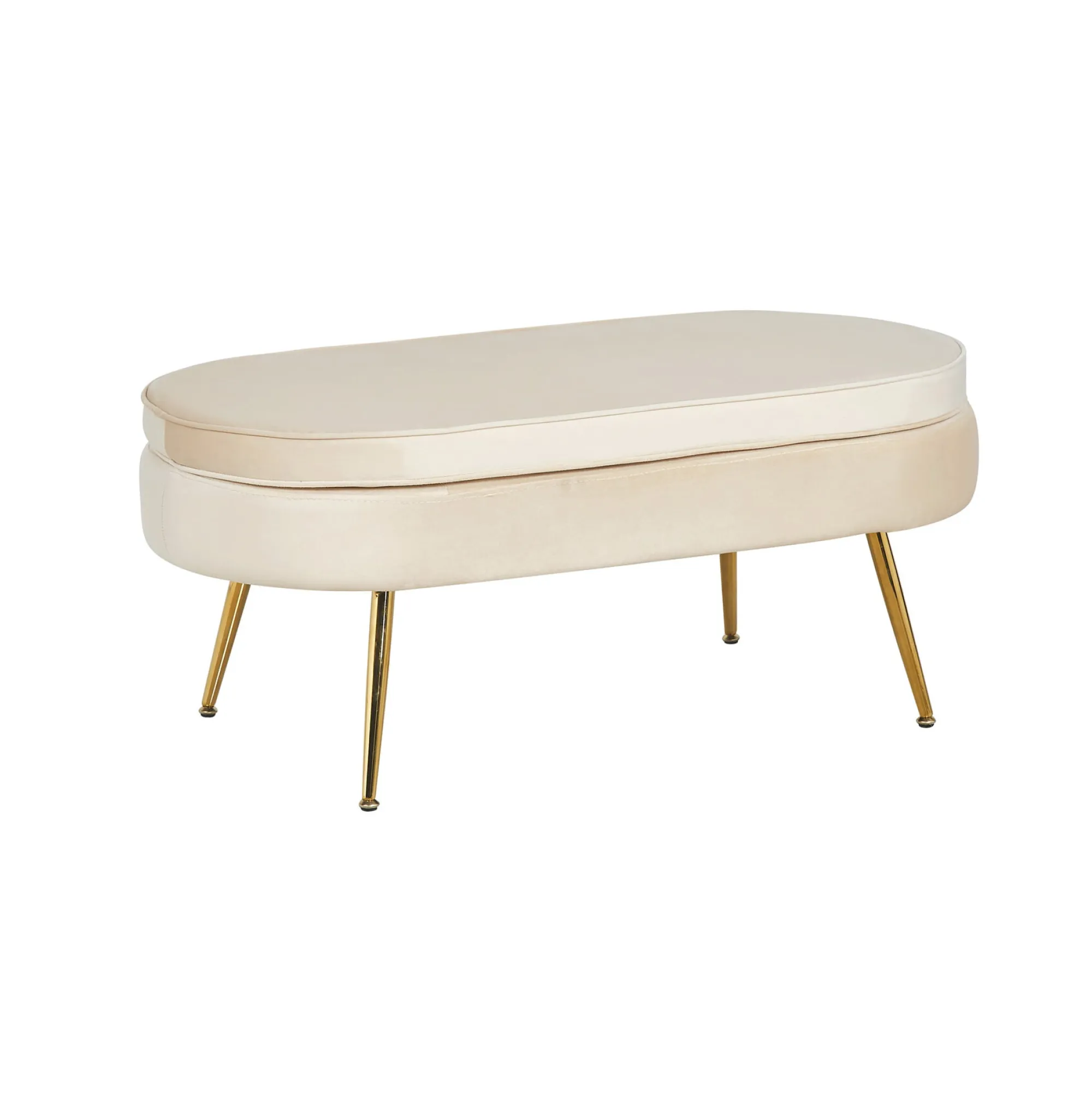 Poefen^Huisenthuis Poef Chanelle Velvet 99 cm Beige