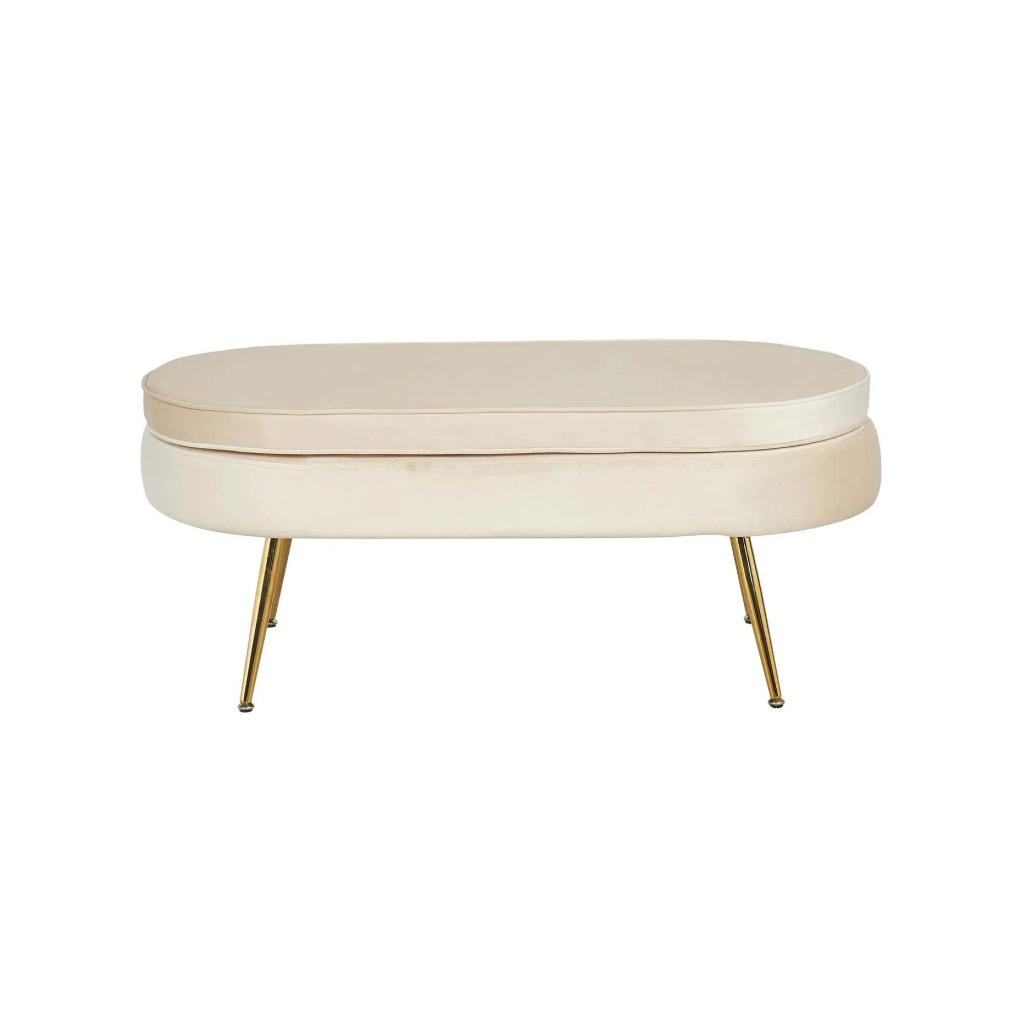 Poefen^Huisenthuis Poef Chanelle Velvet 99 cm Beige