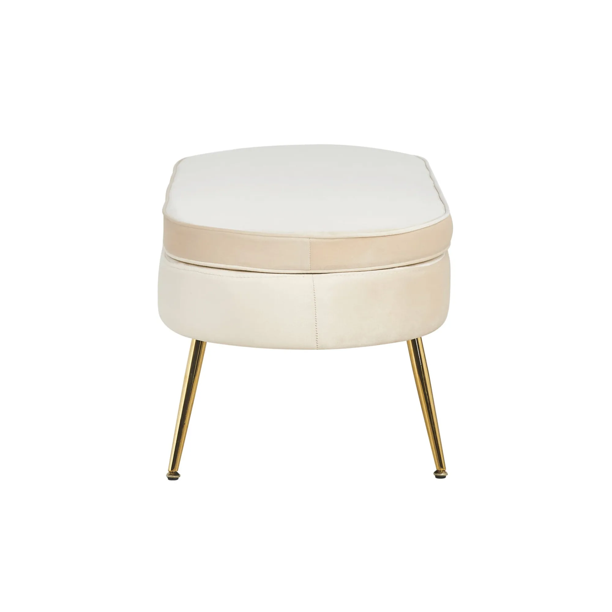 Poefen^Huisenthuis Poef Chanelle Velvet 99 cm Beige