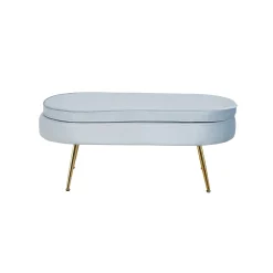 Poefen^Huisenthuis Poef Chanelle Velvet 99 cm Lichtgrijs