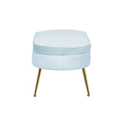 Poefen^Huisenthuis Poef Chanelle Velvet 99 cm Lichtgrijs