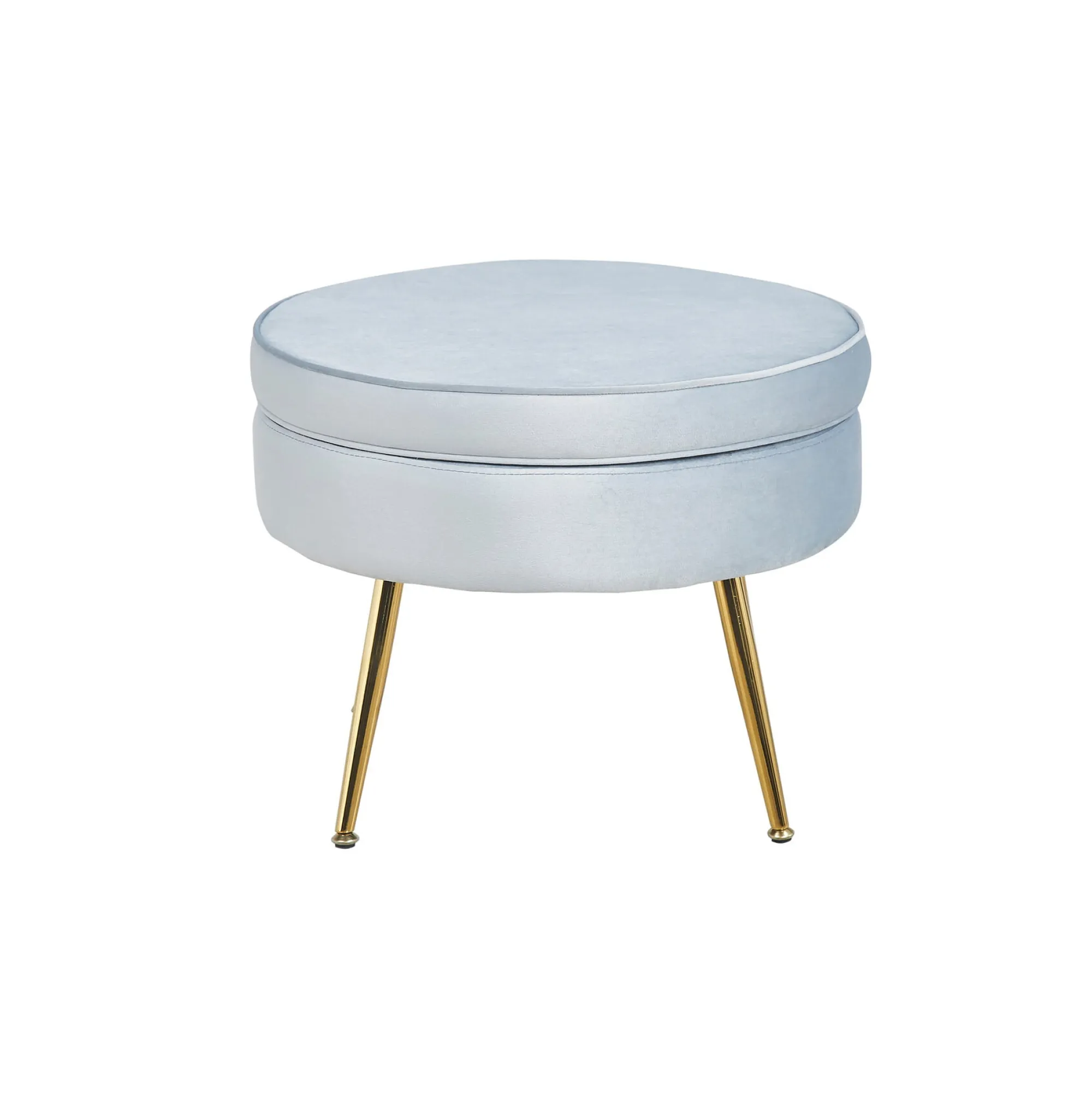 Poefen^Huisenthuis Poef Chanelle Velvet 52 cm Lichtgrijs