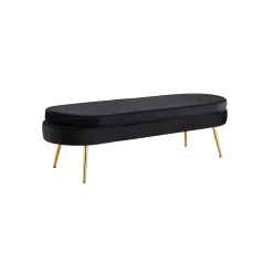Poefen^Huisenthuis Poef Chanelle Velvet 142 cm Zwart