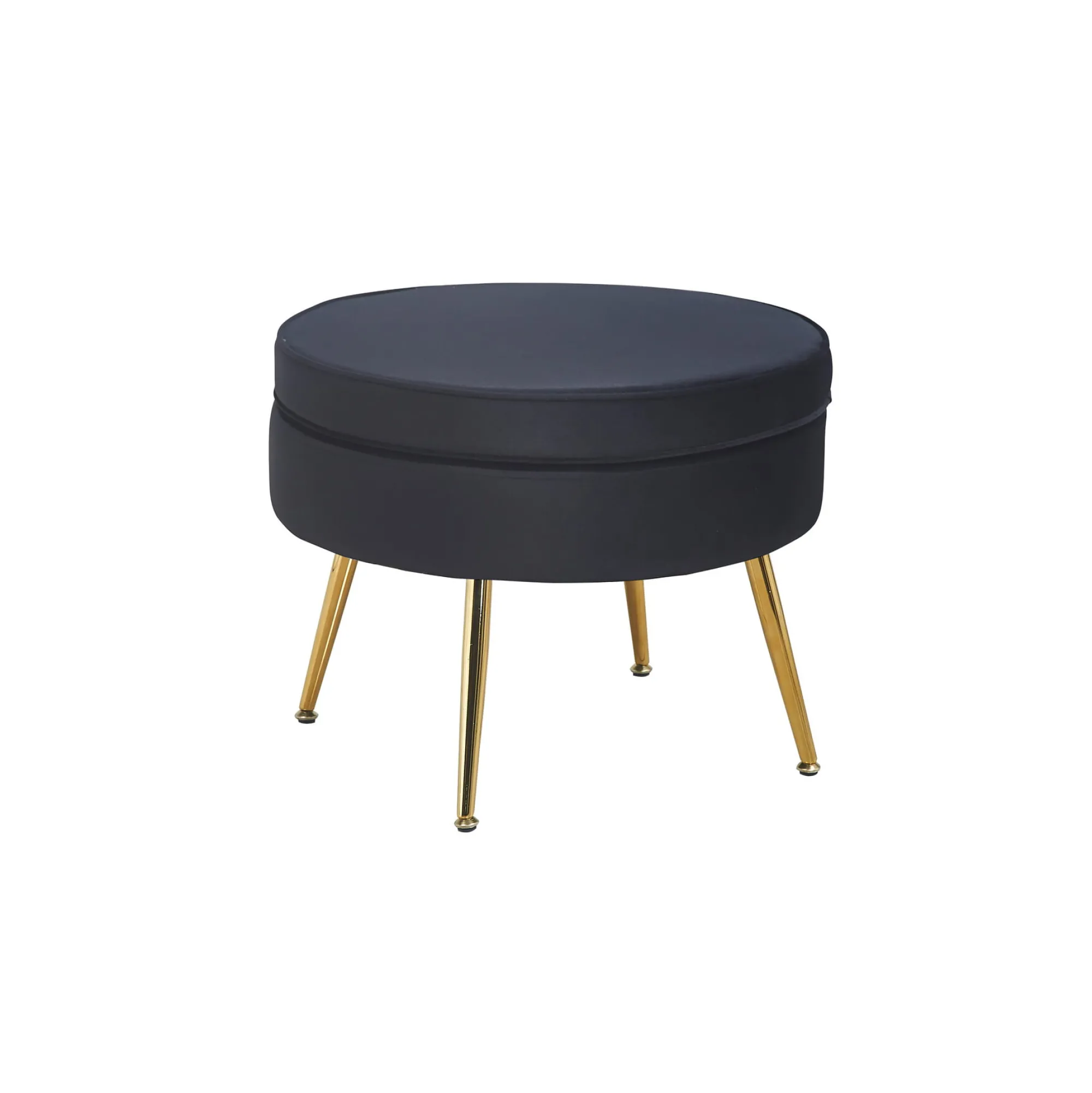 Poefen^Huisenthuis Poef Chanelle Velvet 52 cm Zwart