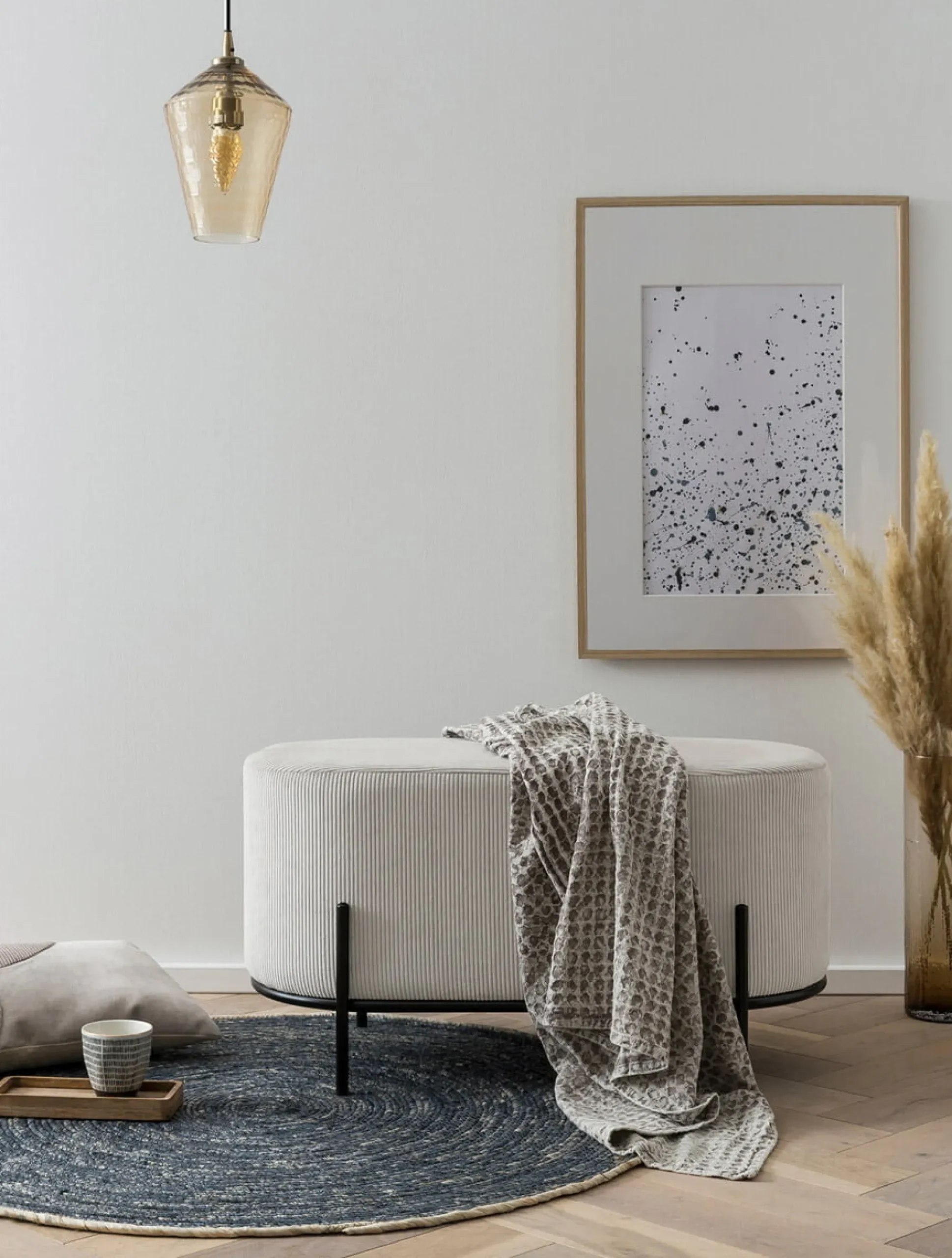 Poefen^Huisenthuis Poef Naomi Stof Beige