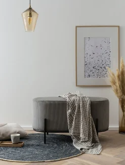 Poefen^Huisenthuis Poef Naomi Stof Grijs