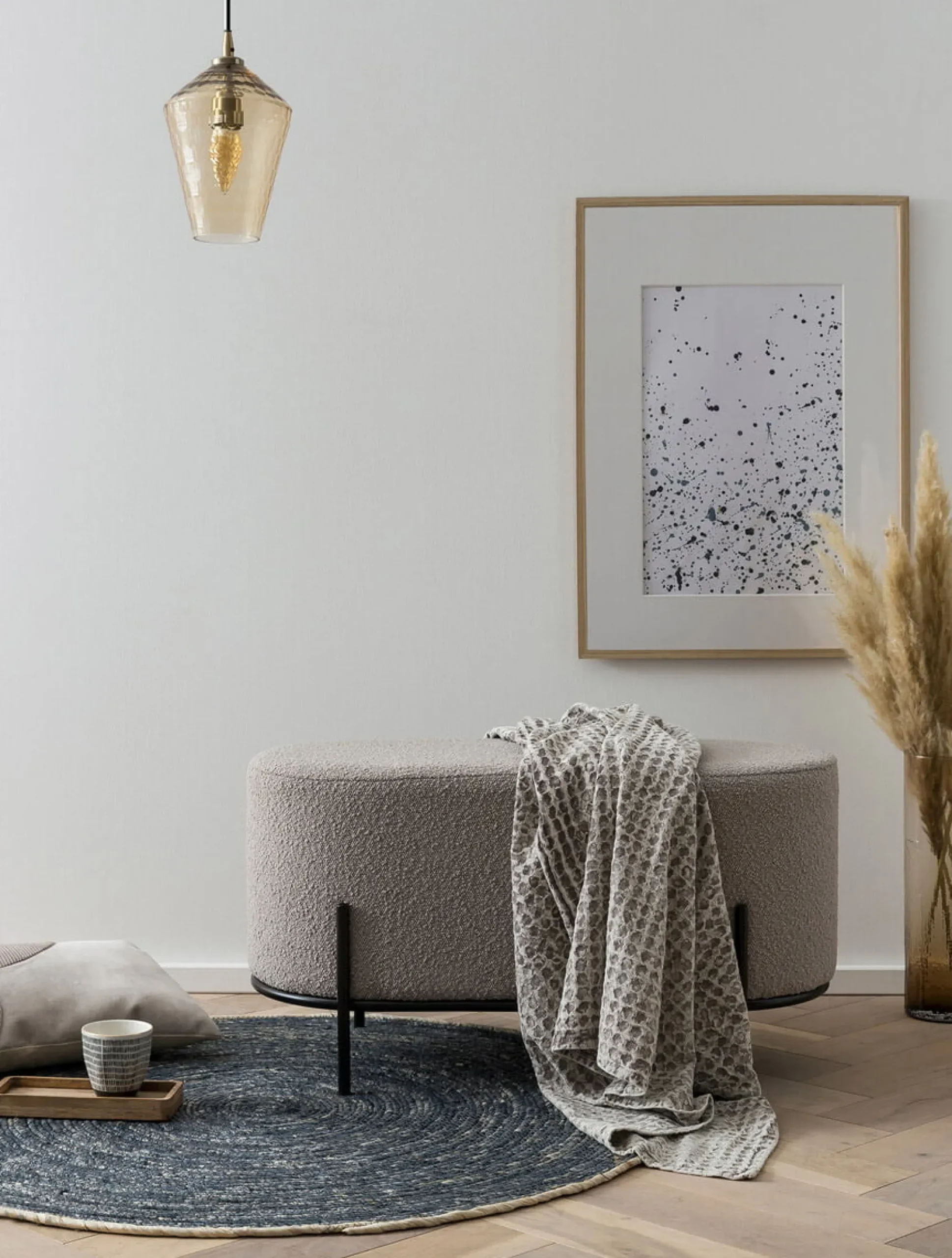 Poefen^Huisenthuis Poef Naomi Bouclé Taupe