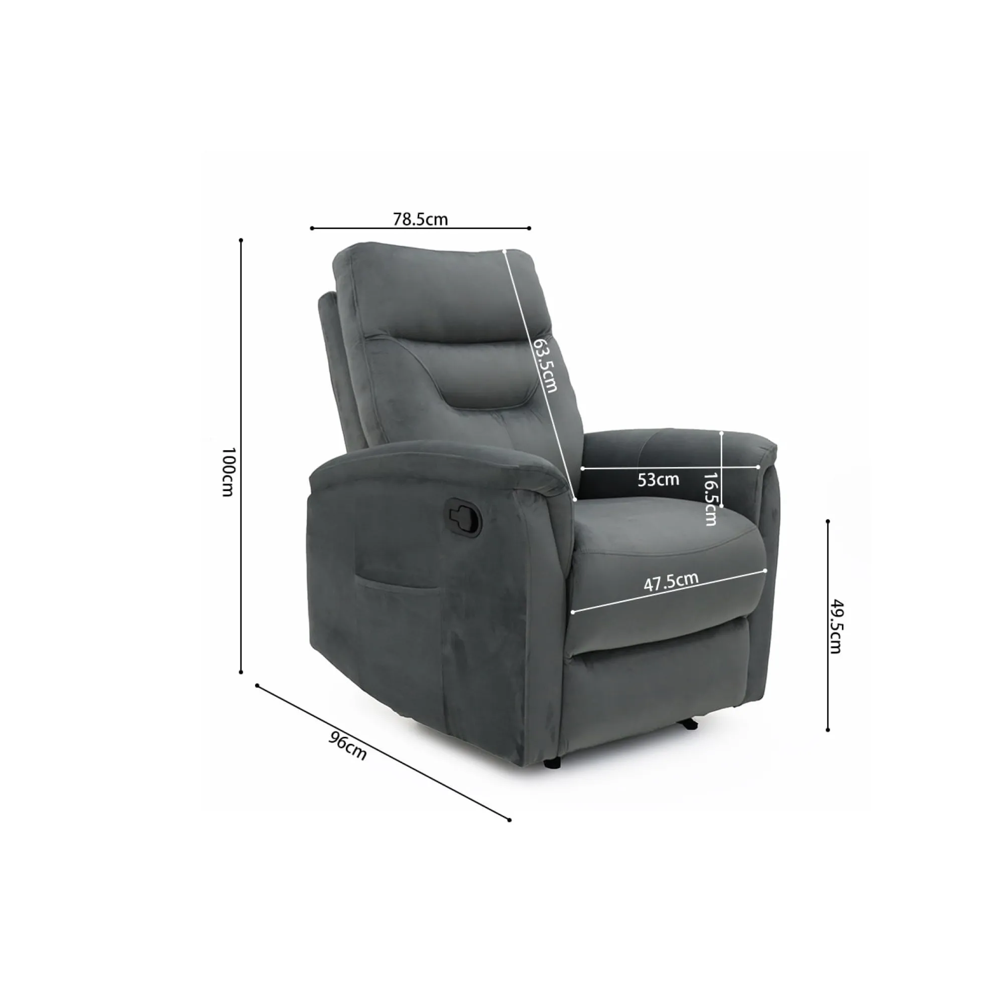Fauteuils^Huisenthuis Relaxfauteuil Arya Grijs