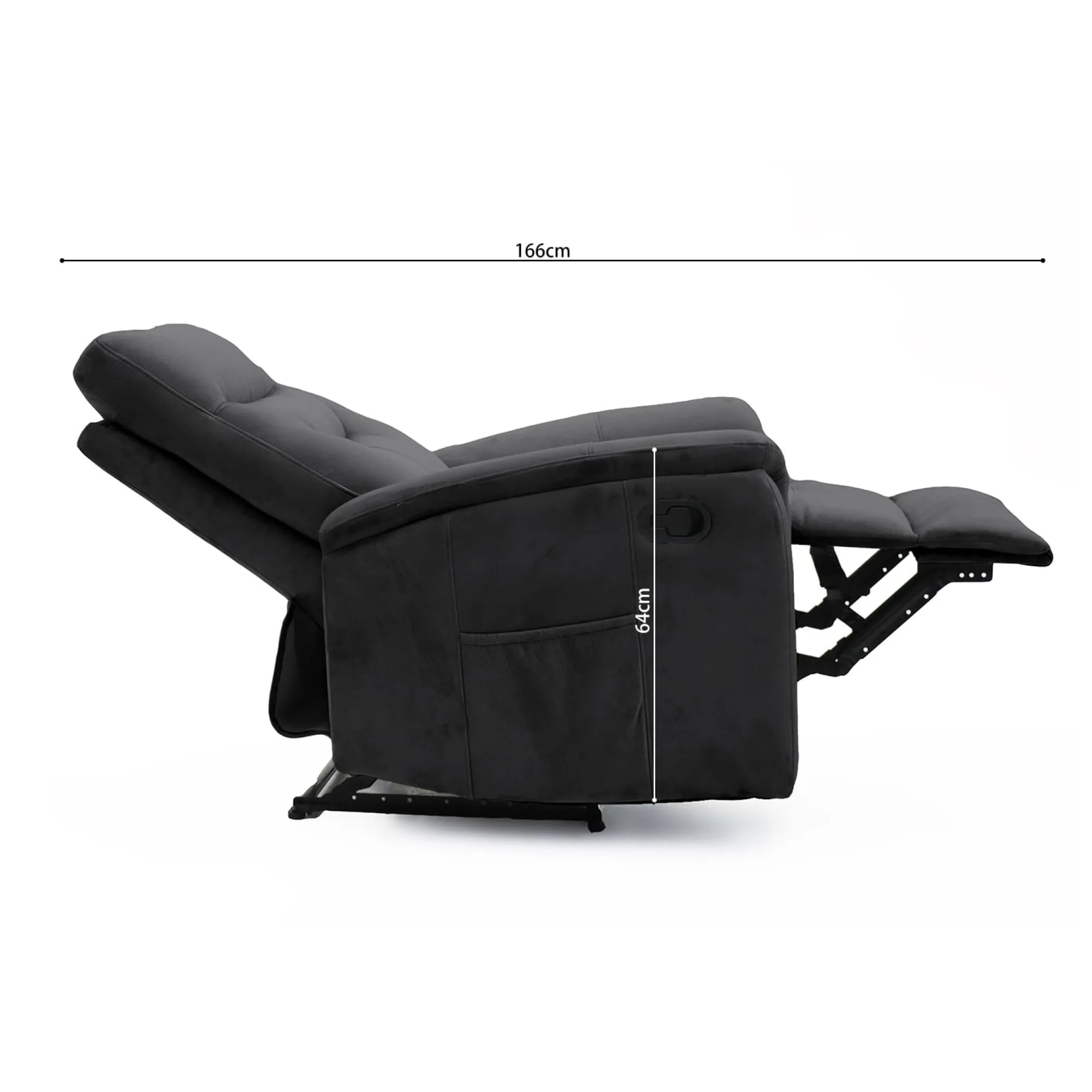 Fauteuils^Huisenthuis Relaxfauteuil Arya Zwart