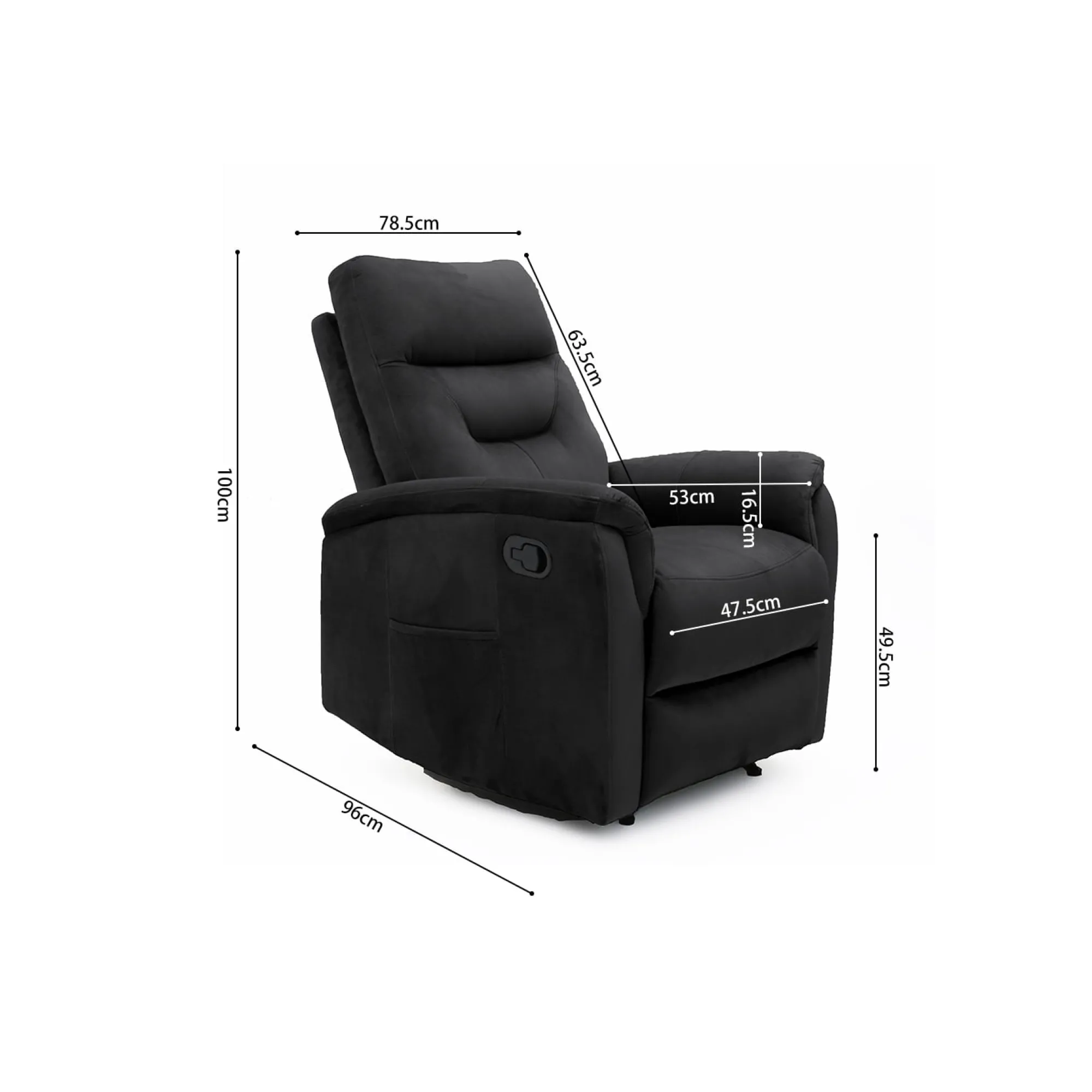 Fauteuils^Huisenthuis Relaxfauteuil Arya Zwart
