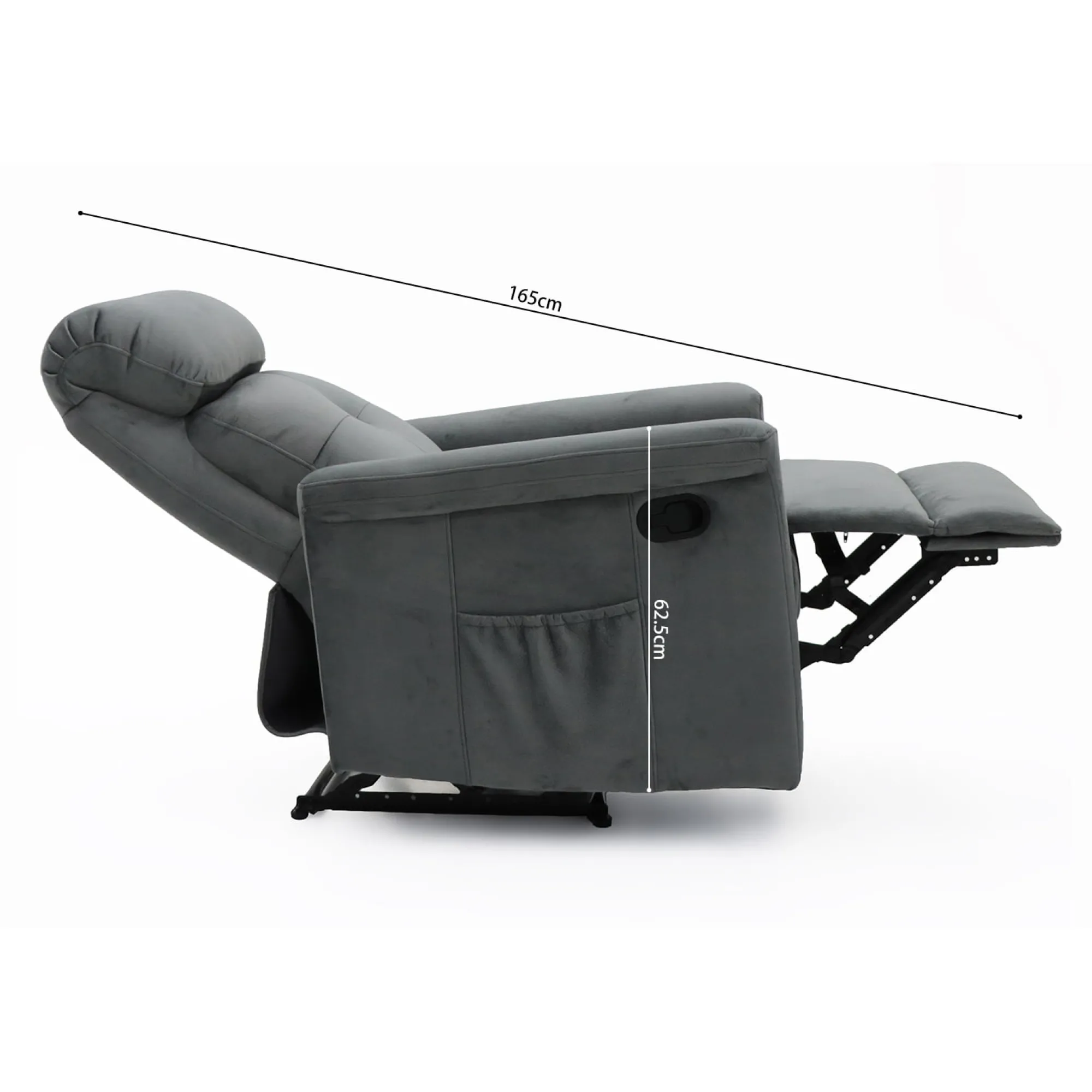 Fauteuils^Huisenthuis Relaxfauteuil Hannelore Grijs
