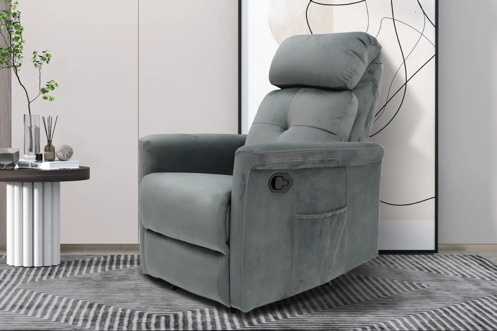 Fauteuils^Huisenthuis Relaxfauteuil Hannelore Grijs