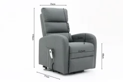 Fauteuils^Huisenthuis Relaxfauteuil Lenny Donkergrijs