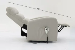 Fauteuils^Huisenthuis Relaxfauteuil Lenny Lichtgrijs
