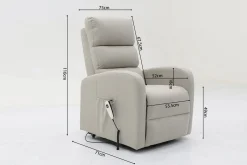 Fauteuils^Huisenthuis Relaxfauteuil Lenny Lichtgrijs