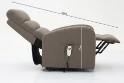 Fauteuils^Huisenthuis Relaxfauteuil Lenny Taupe