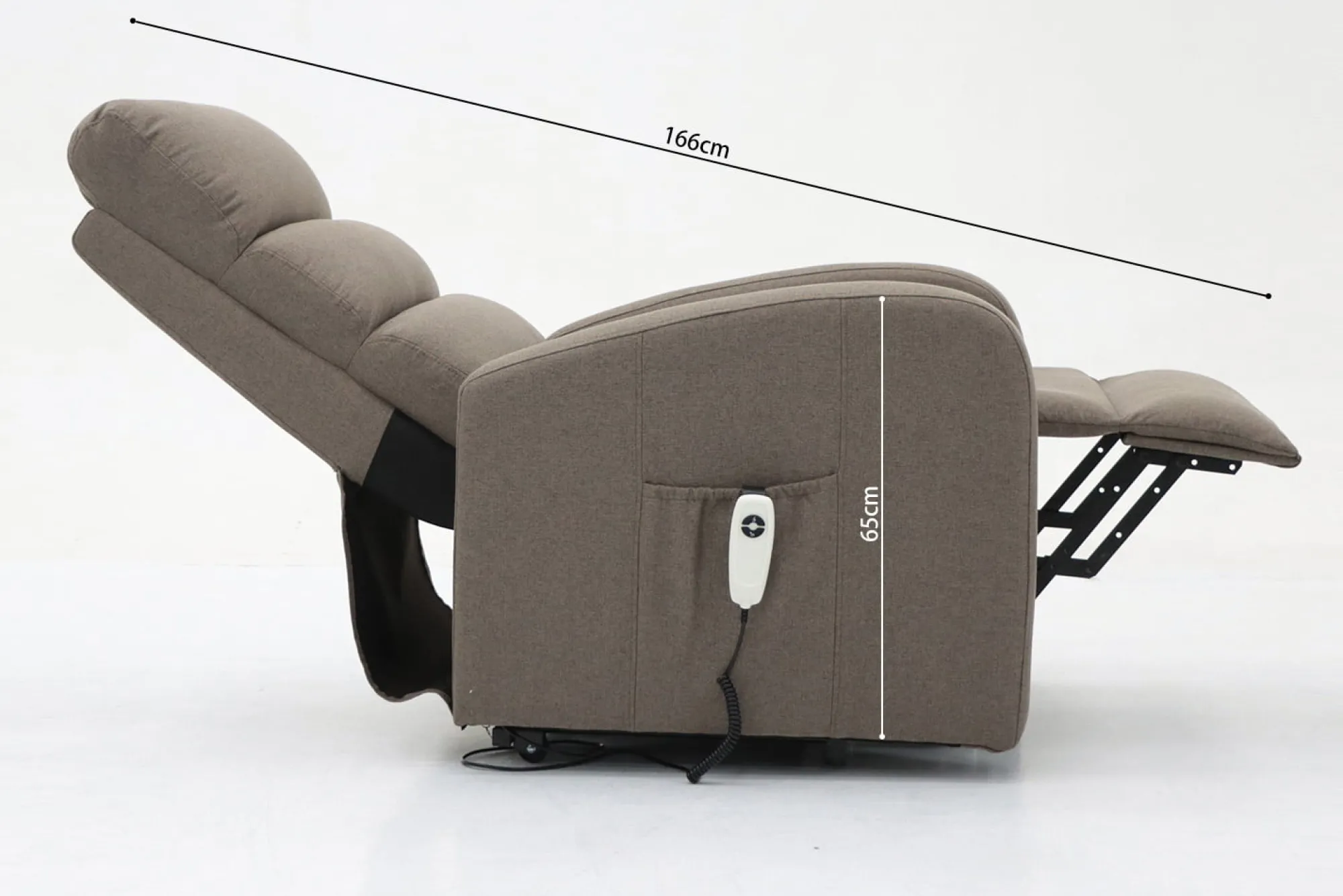 Fauteuils^Huisenthuis Relaxfauteuil Lenny Taupe