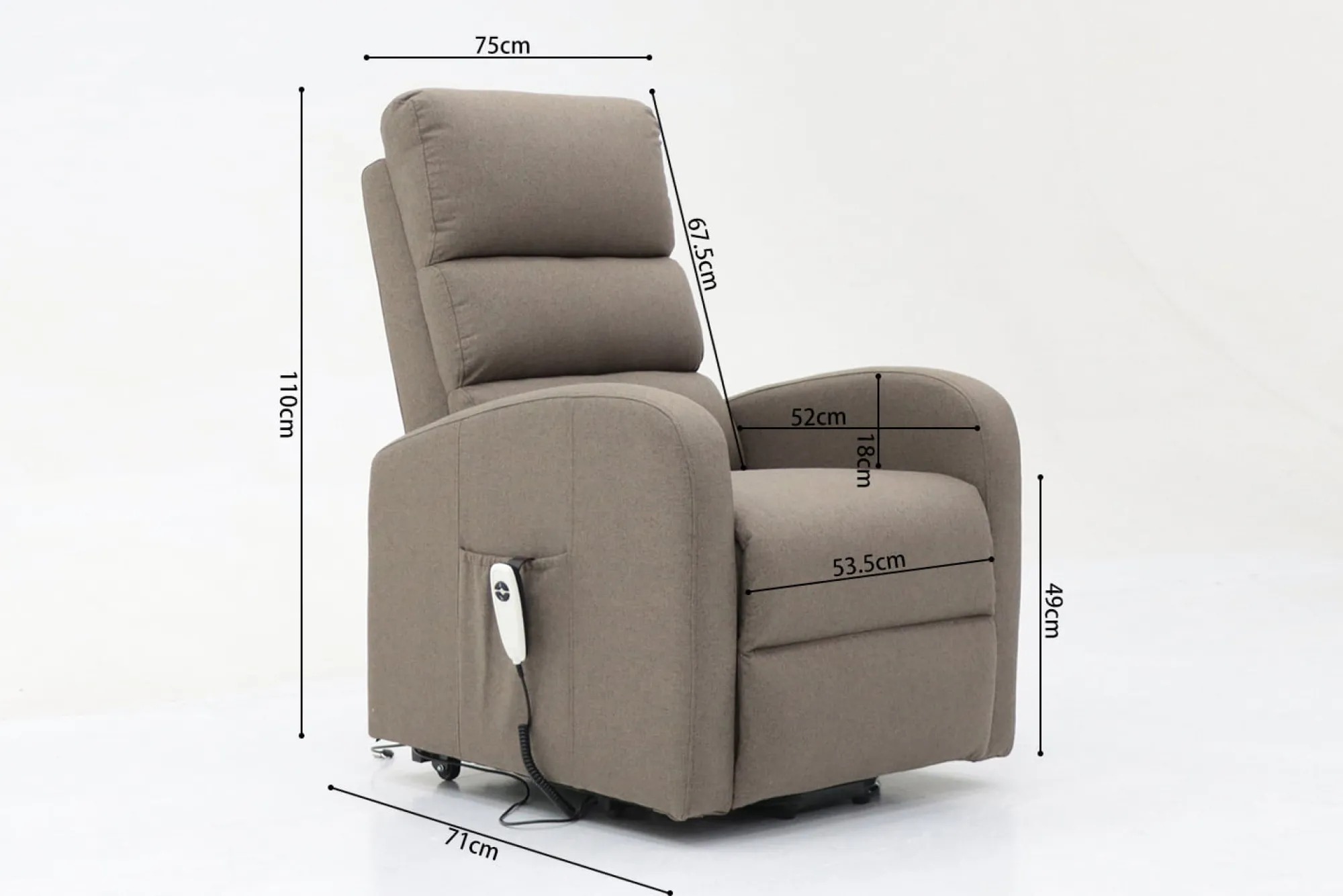 Fauteuils^Huisenthuis Relaxfauteuil Lenny Taupe