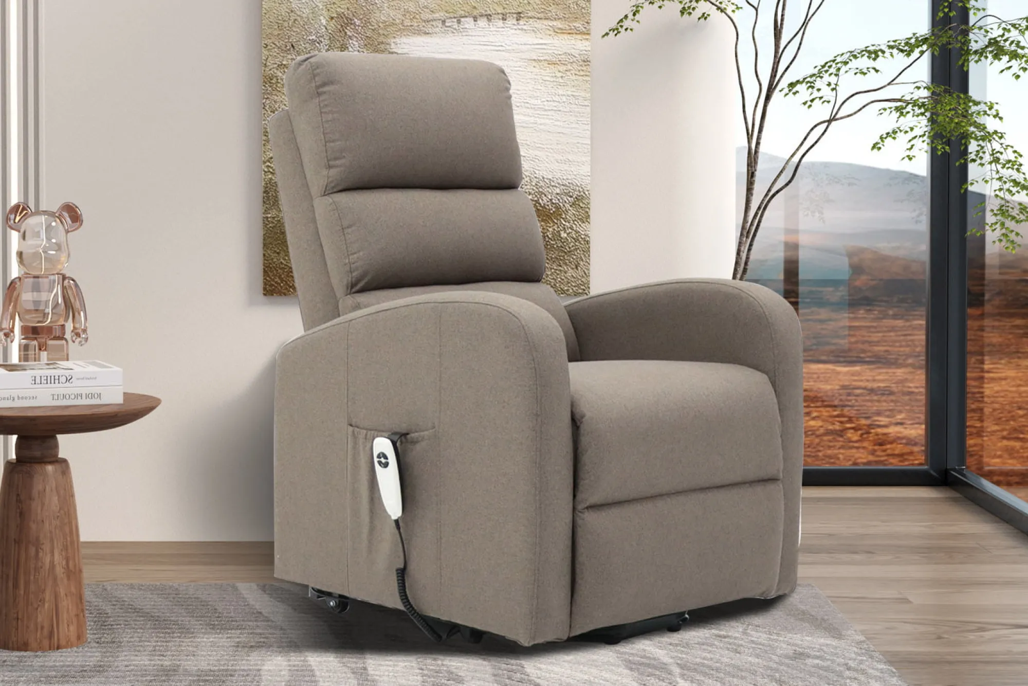 Fauteuils^Huisenthuis Relaxfauteuil Lenny Taupe