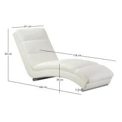 Fauteuils^Huisenthuis Relaxfauteuil Maeve Kunstleer Wit
