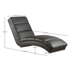 Fauteuils^Huisenthuis Relaxfauteuil Maeve Kunstleer Zwart