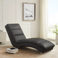 Fauteuils^Huisenthuis Relaxfauteuil Maeve Kunstleer Zwart