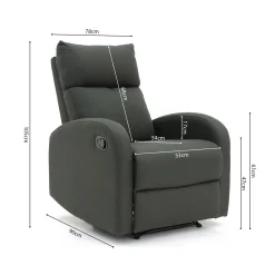 Fauteuils^Huisenthuis Relaxfauteuil Myrthe Grijs