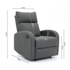 Fauteuils^Huisenthuis Relaxfauteuil Myrthe Zwart