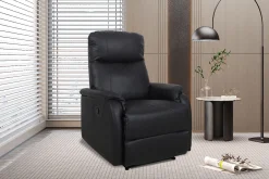 Fauteuils^Huisenthuis Relaxfauteuil Sascha Zwart