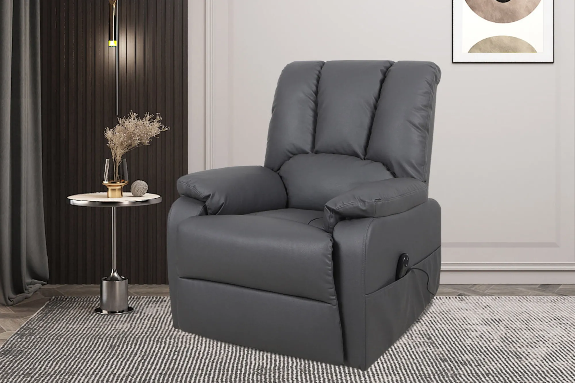 Fauteuils^Huisenthuis Relaxfauteuil Yvon Grijs