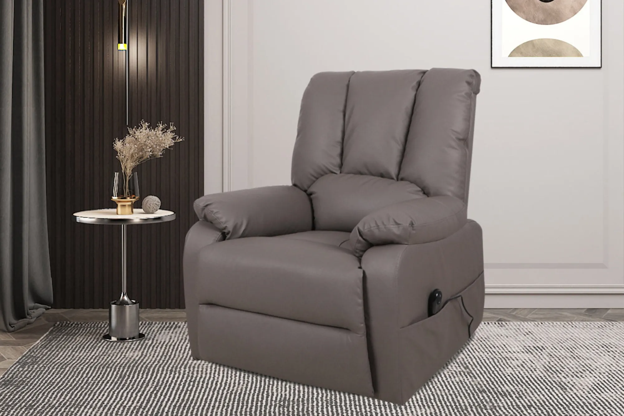 Fauteuils^Huisenthuis Relaxfauteuil Yvon Taupe