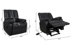 Fauteuils^Huisenthuis Relaxfauteuil Yvon Zwart