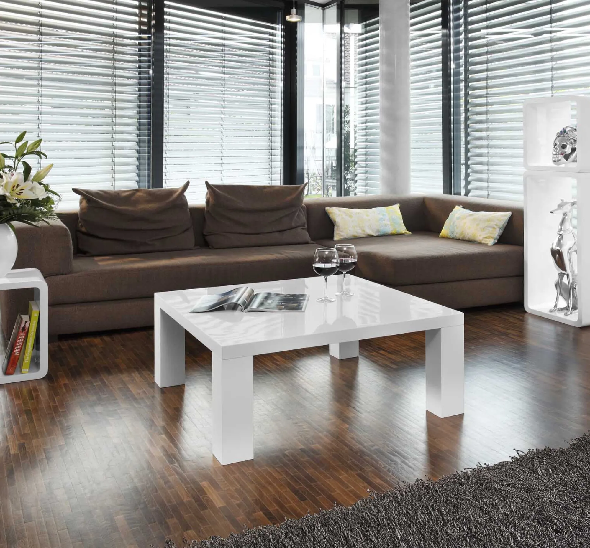 Salontafels^Huisenthuis Salontafel Anita Wit 90x60x40cm