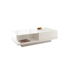Salontafels^Huisenthuis Salontafel Caminha Hoogglans Wit