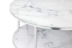 Salontafels^Huisenthuis Salontafel Emine Wit-Chroom Wit/Chroom