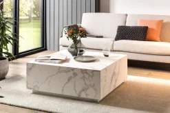 Salontafels^Huisenthuis Salontafel Esma 90x90x35cm Wit
