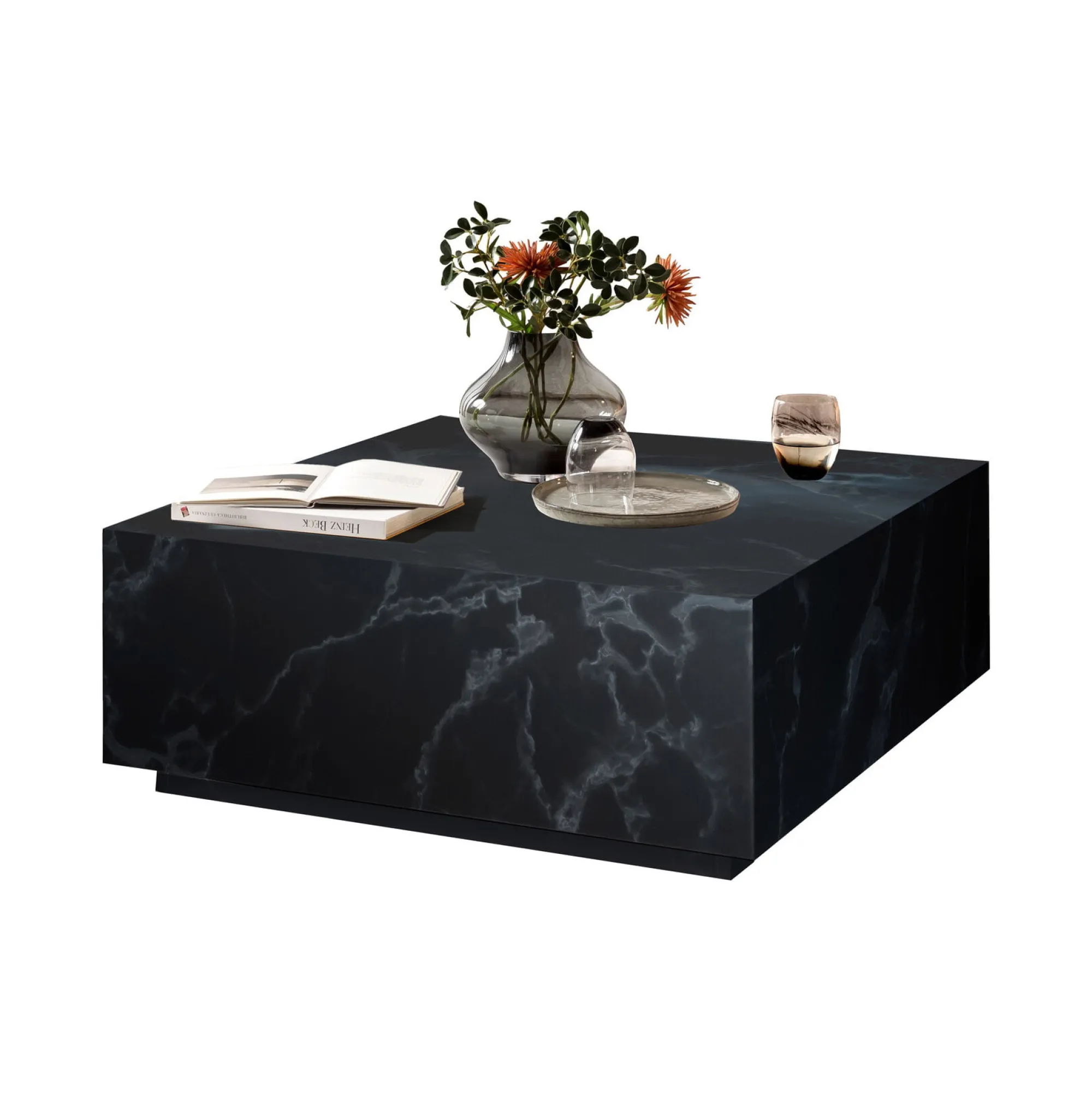Salontafels^Huisenthuis Salontafel Esma 90x90x35cm Zwart
