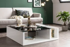Salontafels^Huisenthuis Salontafel Gemma Zwart-Wit