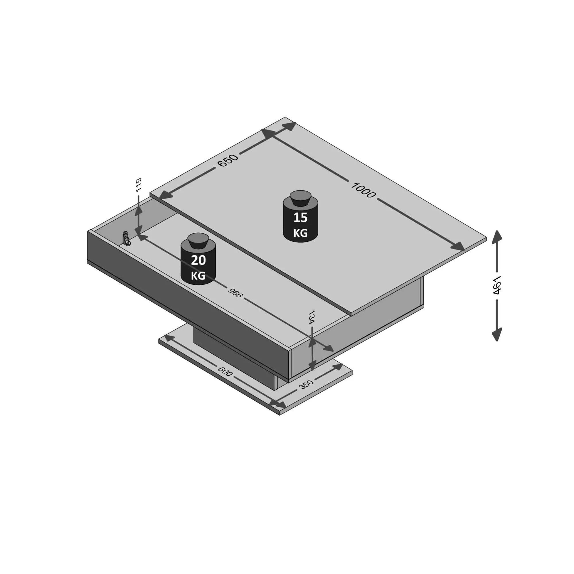 Salontafels^Huisenthuis Salontafel Hebe Beton